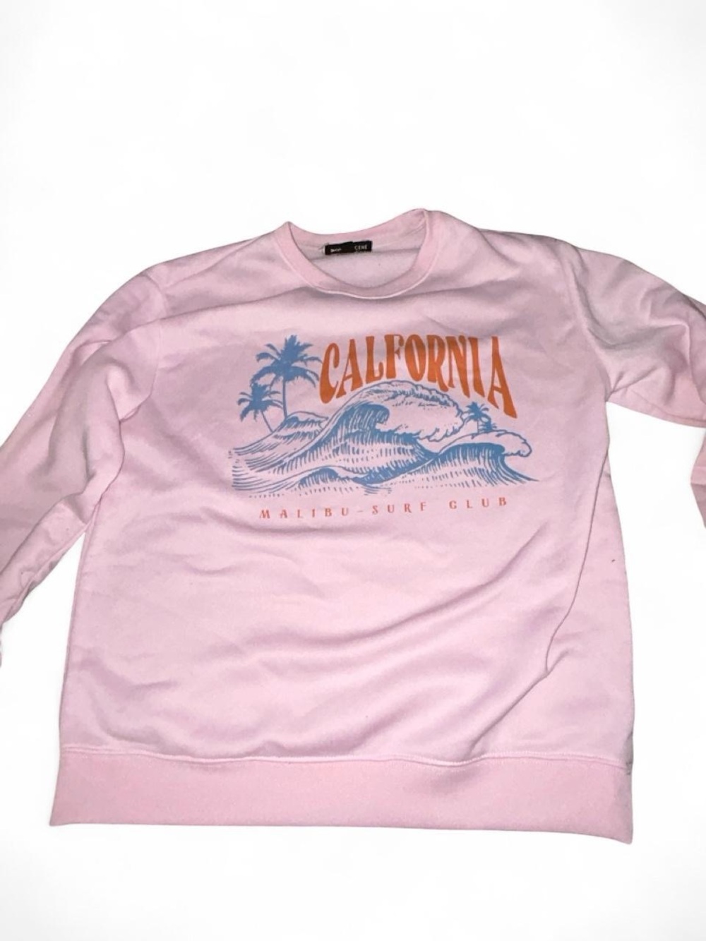 Pink "California" Graphic Crewneck Sweatshirt